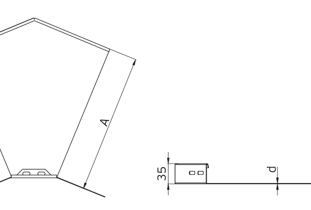 Kutna spojnica 45° SHS-35